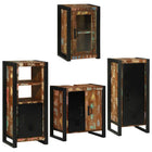 Badkamermeubelset massief gerecycled hout 55x35x60 cm