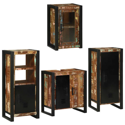 Badkamermeubelset 4 pcs Multikleur Massief gerecycled hout