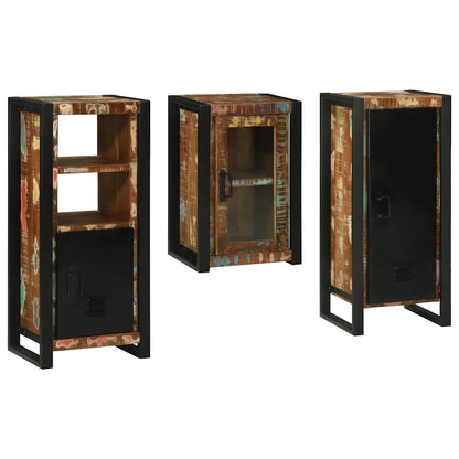 Badkamermeubelset 3 pcs Multikleur Massief gerecycled hout