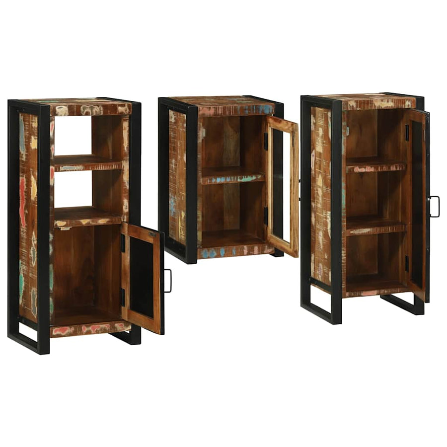 Badkamermeubelset 3 pcs Multikleur Massief gerecycled hout