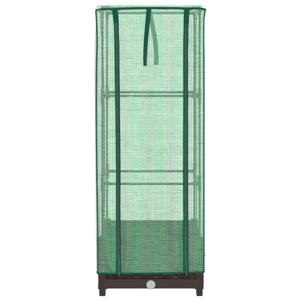 Plantenbak verhoogd met kashoes 40x40x123 cm rattanlook