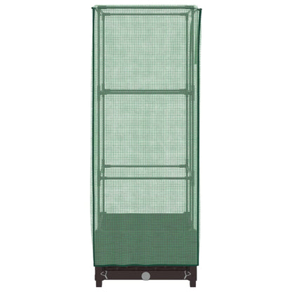 Plantenbak verhoogd met kashoes 40x40x123 cm rattanlook