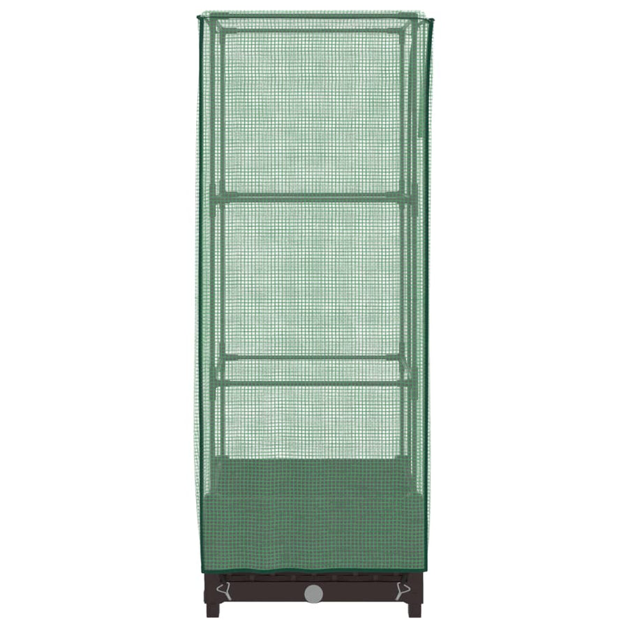 Plantenbak verhoogd met kashoes 40x40x123 cm rattanlook