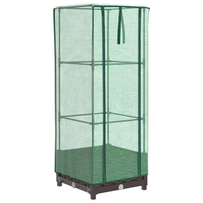 Plantenbak verhoogd met kashoes 40x40x123 cm rattanlook