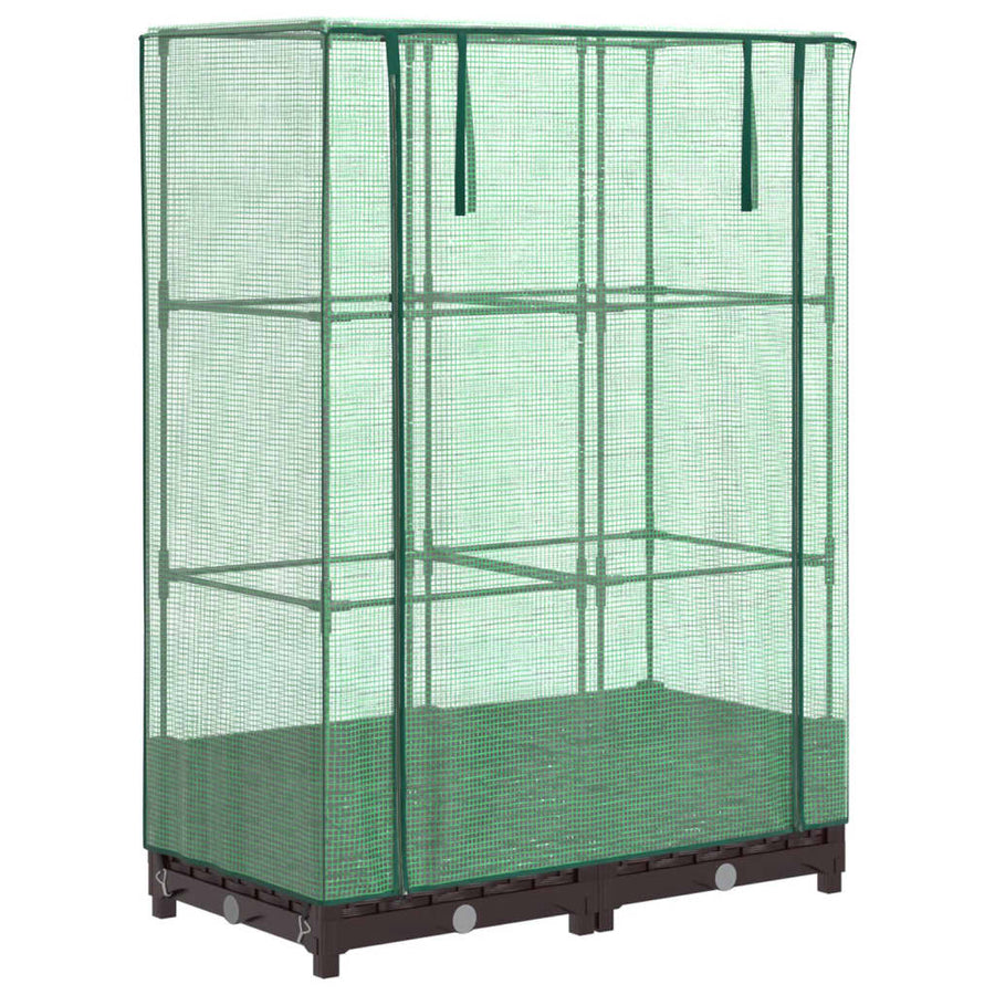 Plantenbak verhoogd met kashoes 80x40x123 cm rattanlook