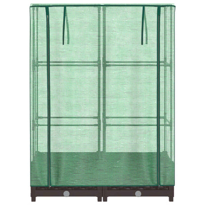 Plantenbak verhoogd met kashoes 80x40x123 cm rattanlook