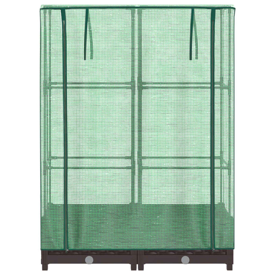 Plantenbak verhoogd met kashoes 80x40x123 cm rattanlook