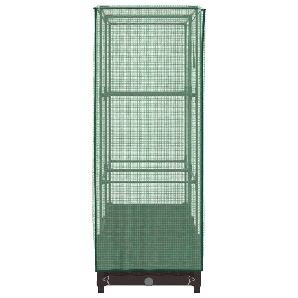 Plantenbak verhoogd met kashoes 80x40x123 cm rattanlook