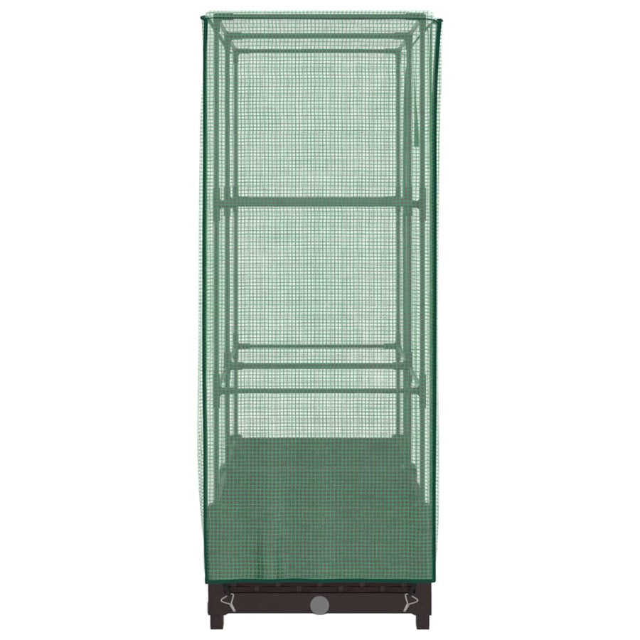 Plantenbak verhoogd met kashoes 80x40x123 cm rattanlook