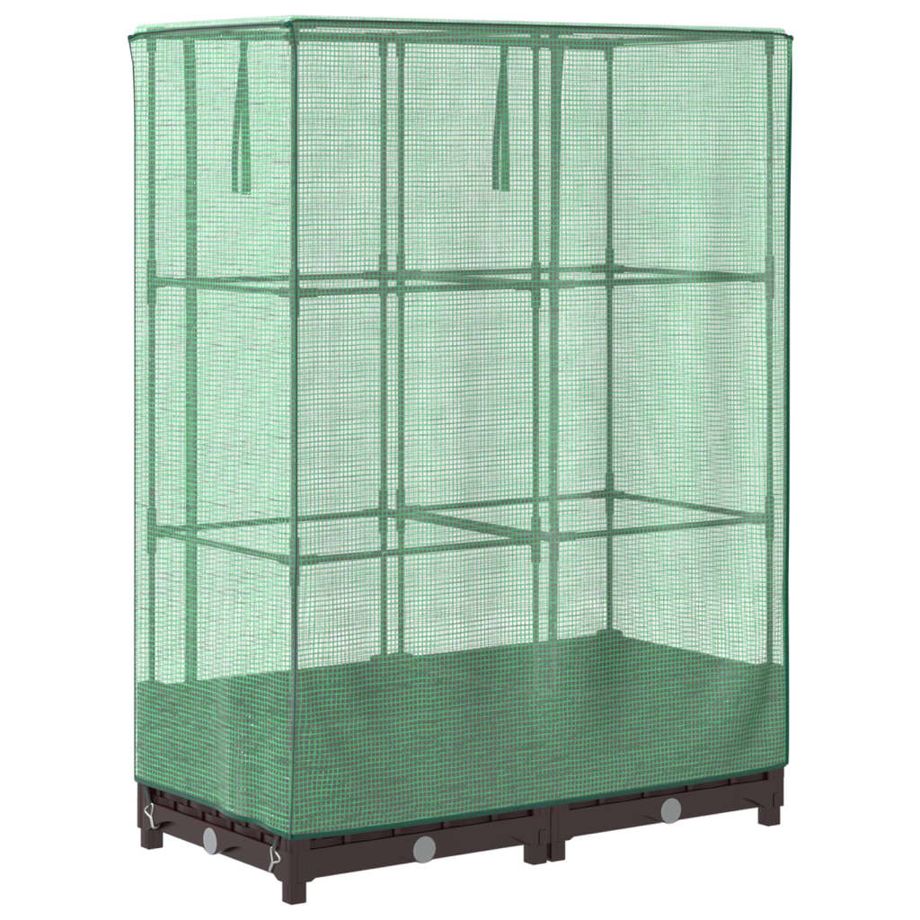 Plantenbak verhoogd met kashoes 80x40x123 cm rattanlook