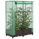 Plantenbak verhoogd 80x40x23 cm poly rattanlook