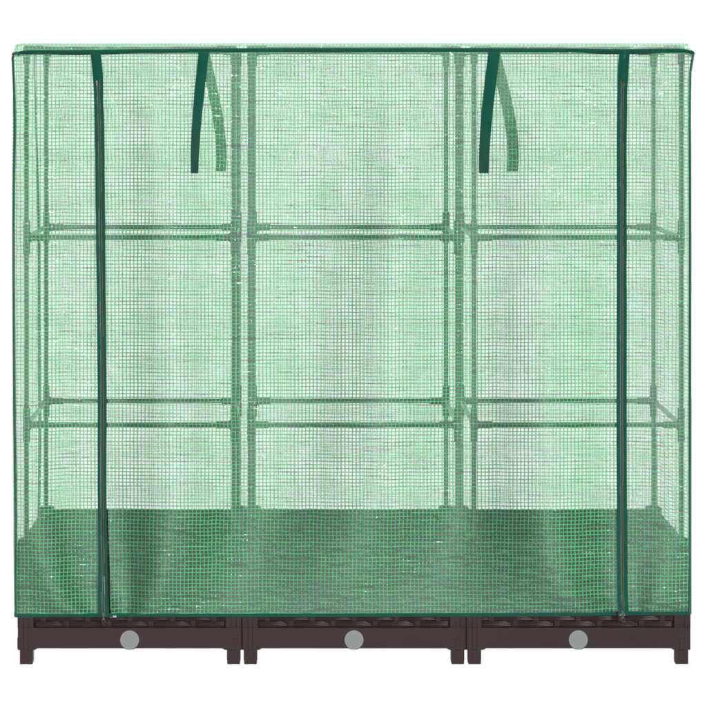 Plantenbak verhoogd met kashoes 120x40x123 cm rattanlook
