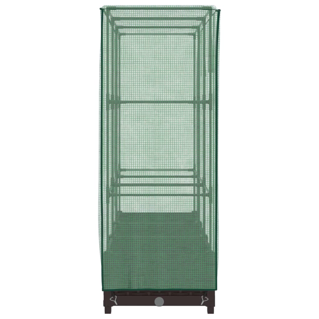 Plantenbak verhoogd met kashoes 120x40x123 cm rattanlook