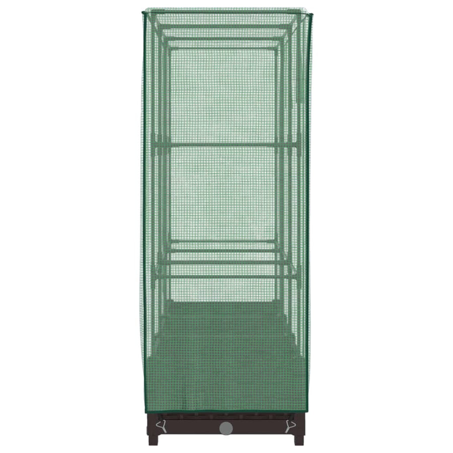 Plantenbak verhoogd met kashoes 120x40x123 cm rattanlook