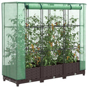 Plantenbak verhoogd 120x40x23 cm polypropeen bruin