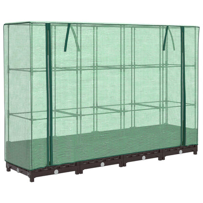 Plantenbak verhoogd met kashoes 160x40x123 cm rattanlook