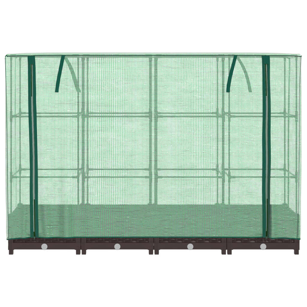 Plantenbak verhoogd met kashoes 160x40x123 cm rattanlook