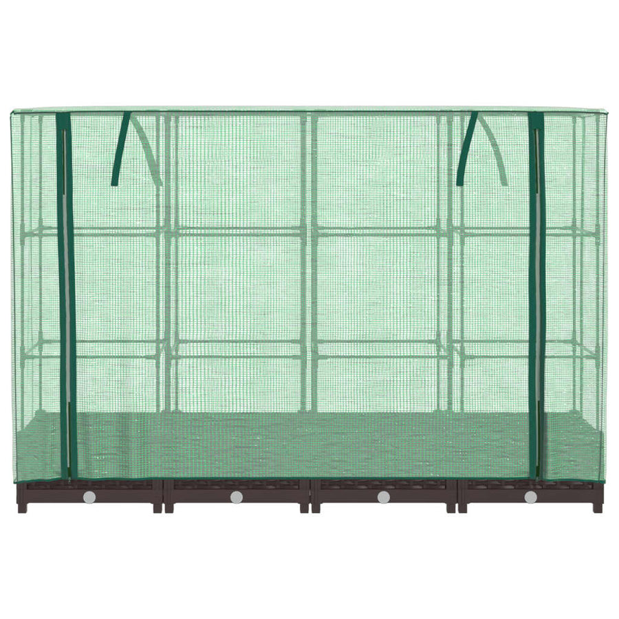 Plantenbak verhoogd met kashoes 160x40x123 cm rattanlook