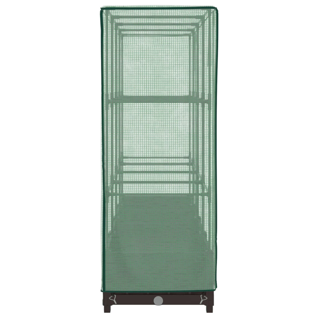 Plantenbak verhoogd met kashoes 160x40x123 cm rattanlook