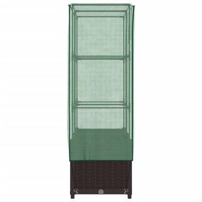 Plantenbak verhoogd met kashoes 80x40x138 cm rattanlook