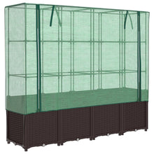 Plantenbak verhoogd met kashoes 160x40x153 cm rattanlook