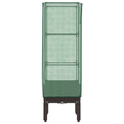 Plantenbak verhoogd met kashoes 40x40x140 cm rattanlook