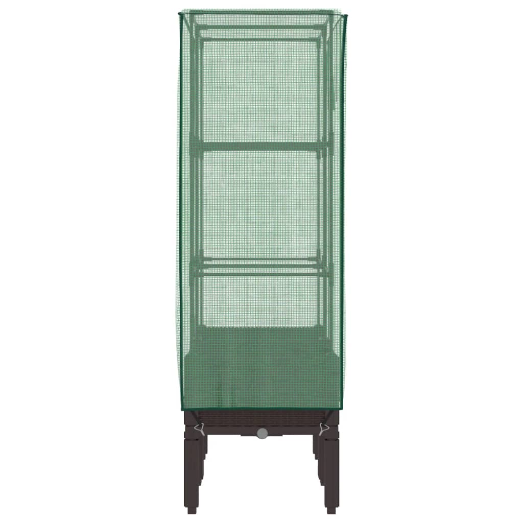 Plantenbak verhoogd met kashoes 80x40x140 cm rattanlook