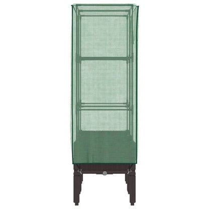 Plantenbak verhoogd met kashoes 80x40x140 cm rattanlook