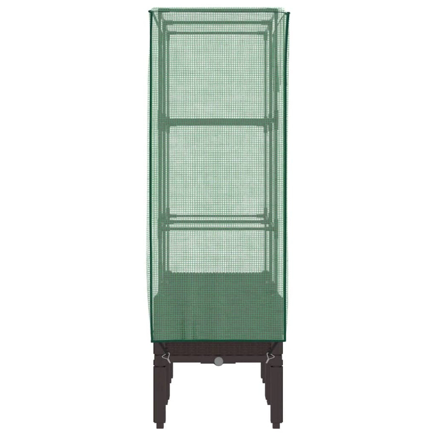 Plantenbak verhoogd met kashoes 80x40x140 cm rattanlook