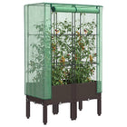 Plantenbak verhoogd 80x40x140 cm poly rattanlook