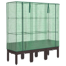 Plantenbak verhoogd met kashoes 120x40x140 cm rattanlook