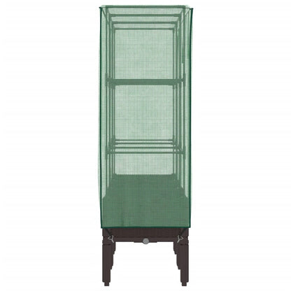 Plantenbak verhoogd met kashoes 120x40x140 cm rattanlook