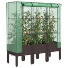 Plantenbak verhoogd 120x40x44 cm poly rattanlook