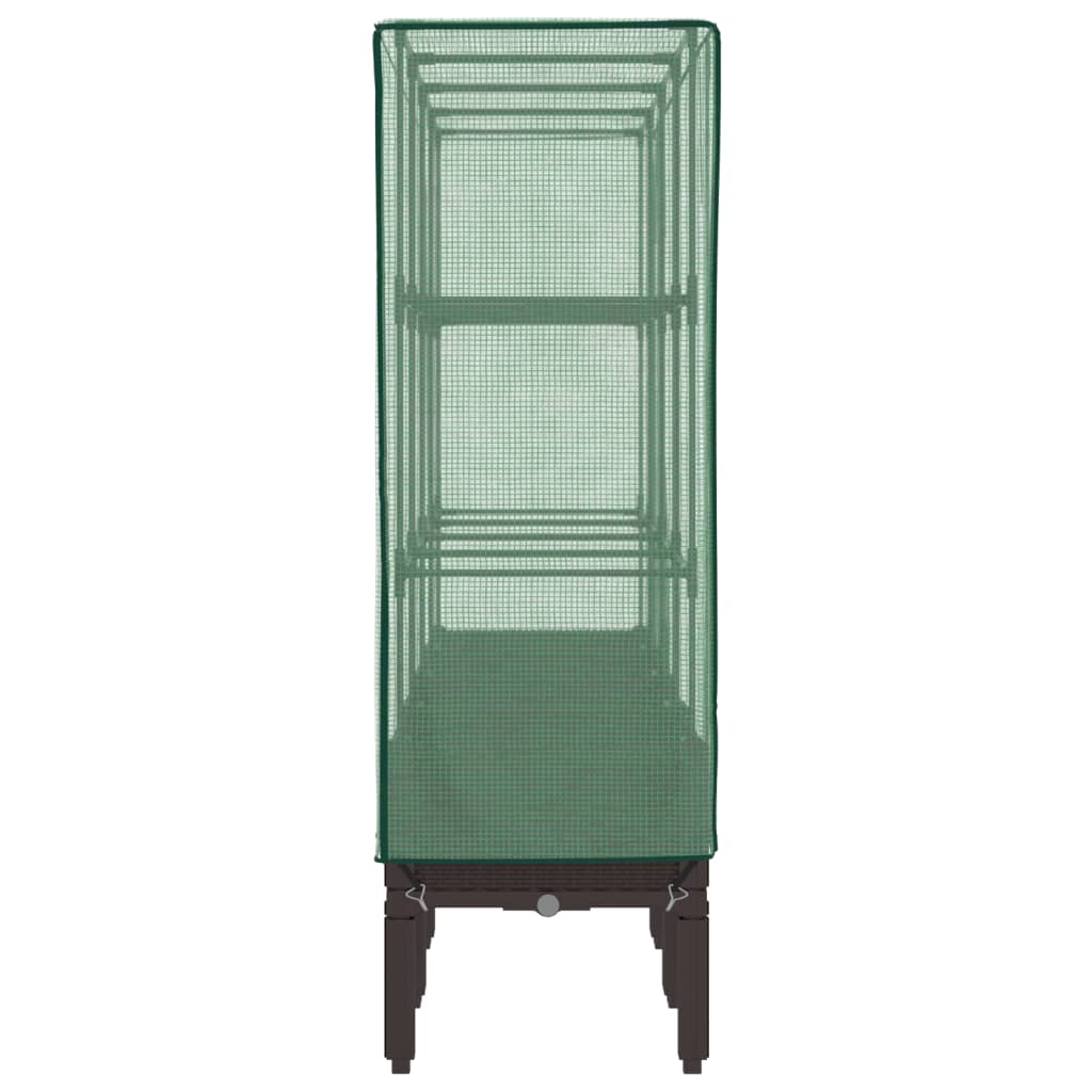 Plantenbak verhoogd met kashoes 160x40x140 cm rattanlook