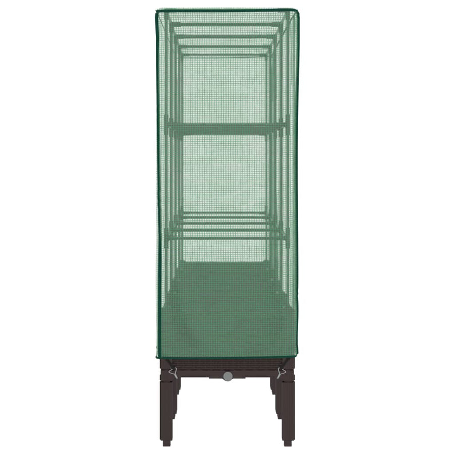 Plantenbak verhoogd met kashoes 160x40x140 cm rattanlook