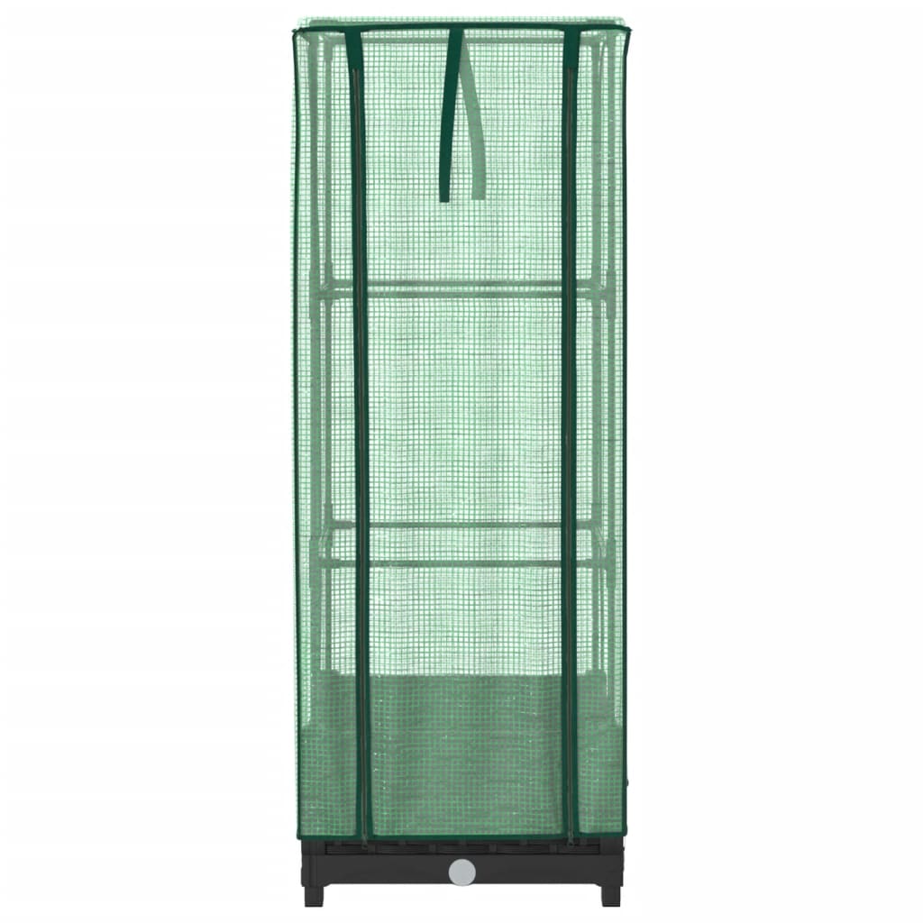 Plantenbak verhoogd met kashoes 40x40x123 cm rattanlook