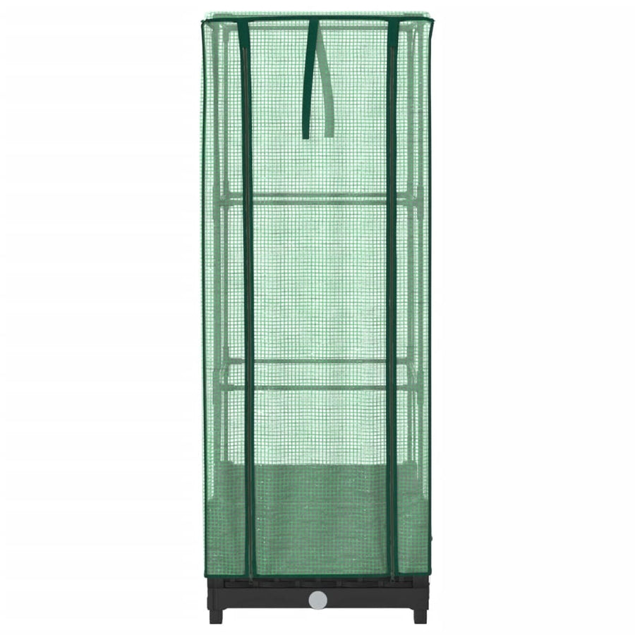 Plantenbak verhoogd met kashoes 40x40x123 cm rattanlook
