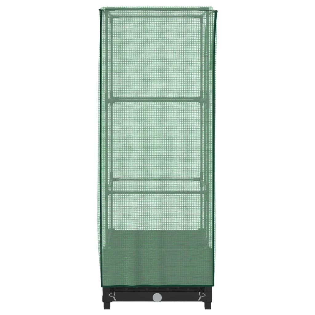 Plantenbak verhoogd met kashoes 40x40x123 cm rattanlook