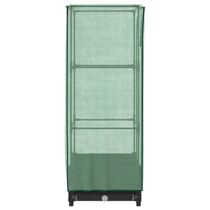 Plantenbak verhoogd met kashoes 40x40x123 cm rattanlook