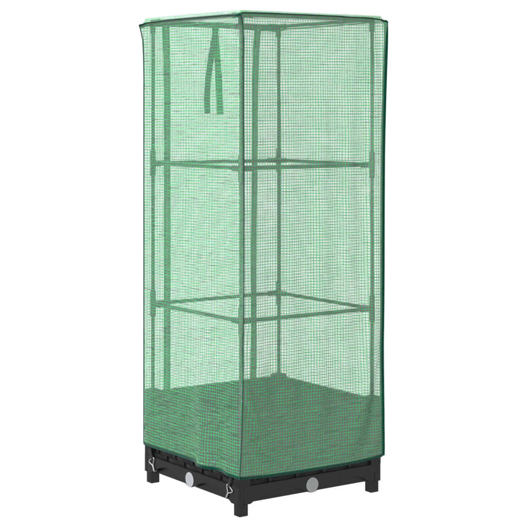 Plantenbak verhoogd met kashoes 40x40x123 cm rattanlook