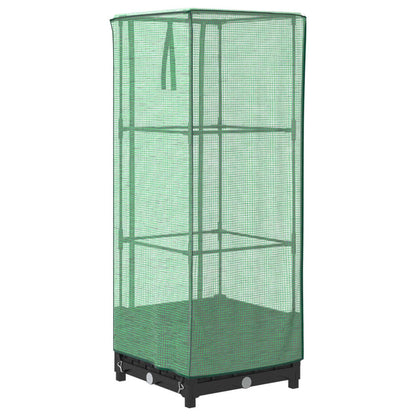 Plantenbak verhoogd met kashoes 40x40x123 cm rattanlook