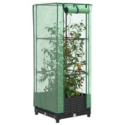 Plantenbak verhoogd 40x40x123 cm poly rattanlook