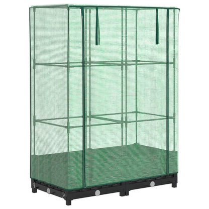 Plantenbak verhoogd met kashoes 80x40x123 cm rattanlook