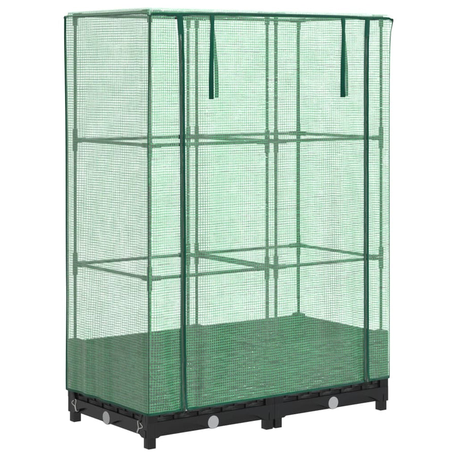 Plantenbak verhoogd met kashoes 80x40x123 cm rattanlook