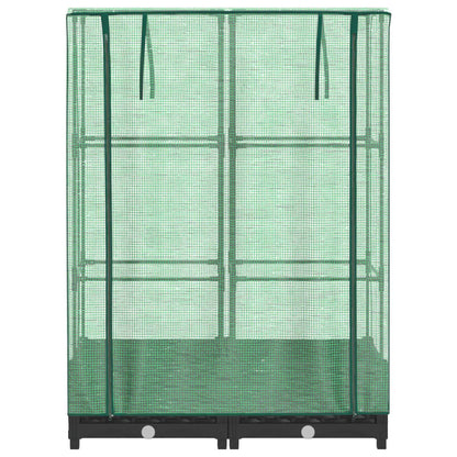Plantenbak verhoogd met kashoes 80x40x123 cm rattanlook