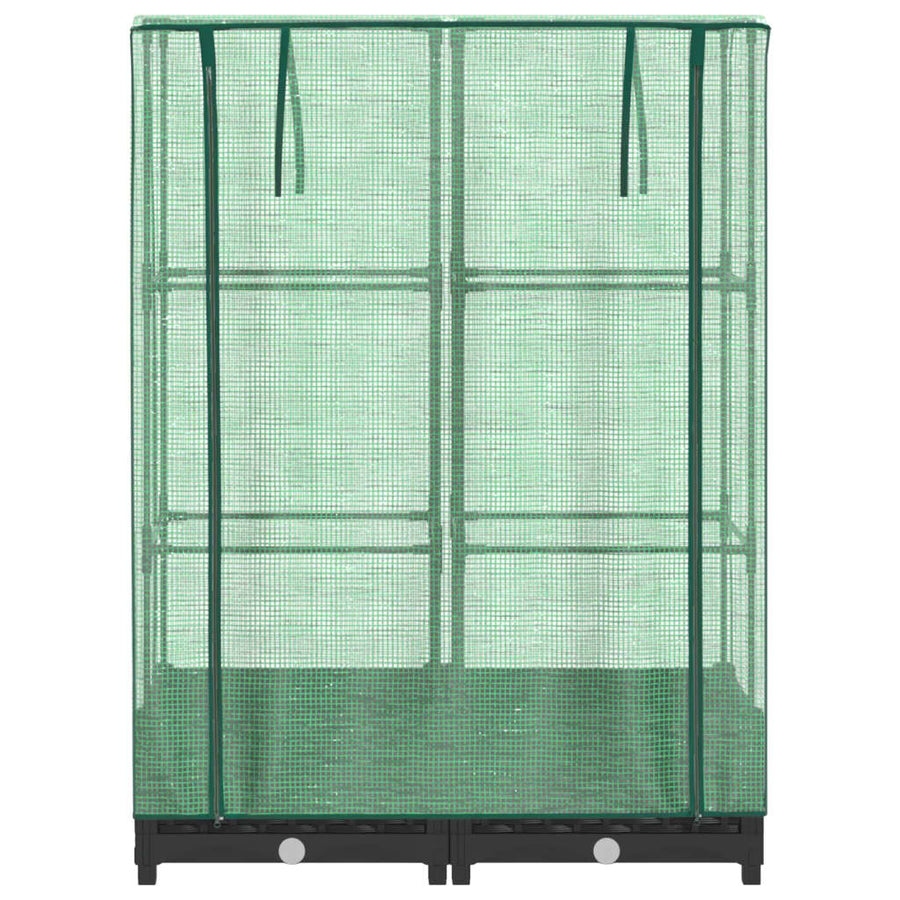 Plantenbak verhoogd met kashoes 80x40x123 cm rattanlook