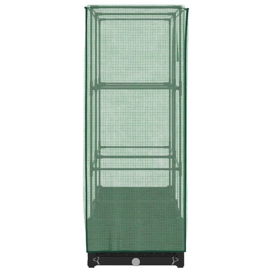 Plantenbak verhoogd met kashoes 80x40x123 cm rattanlook