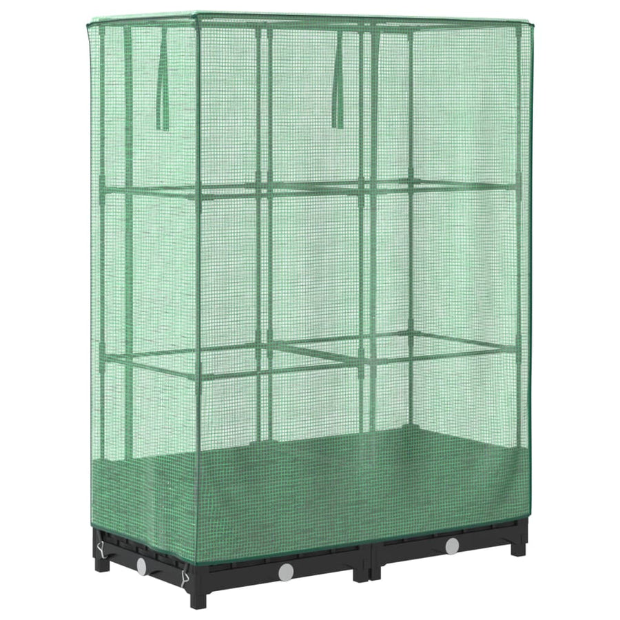 Plantenbak verhoogd met kashoes 80x40x123 cm rattanlook