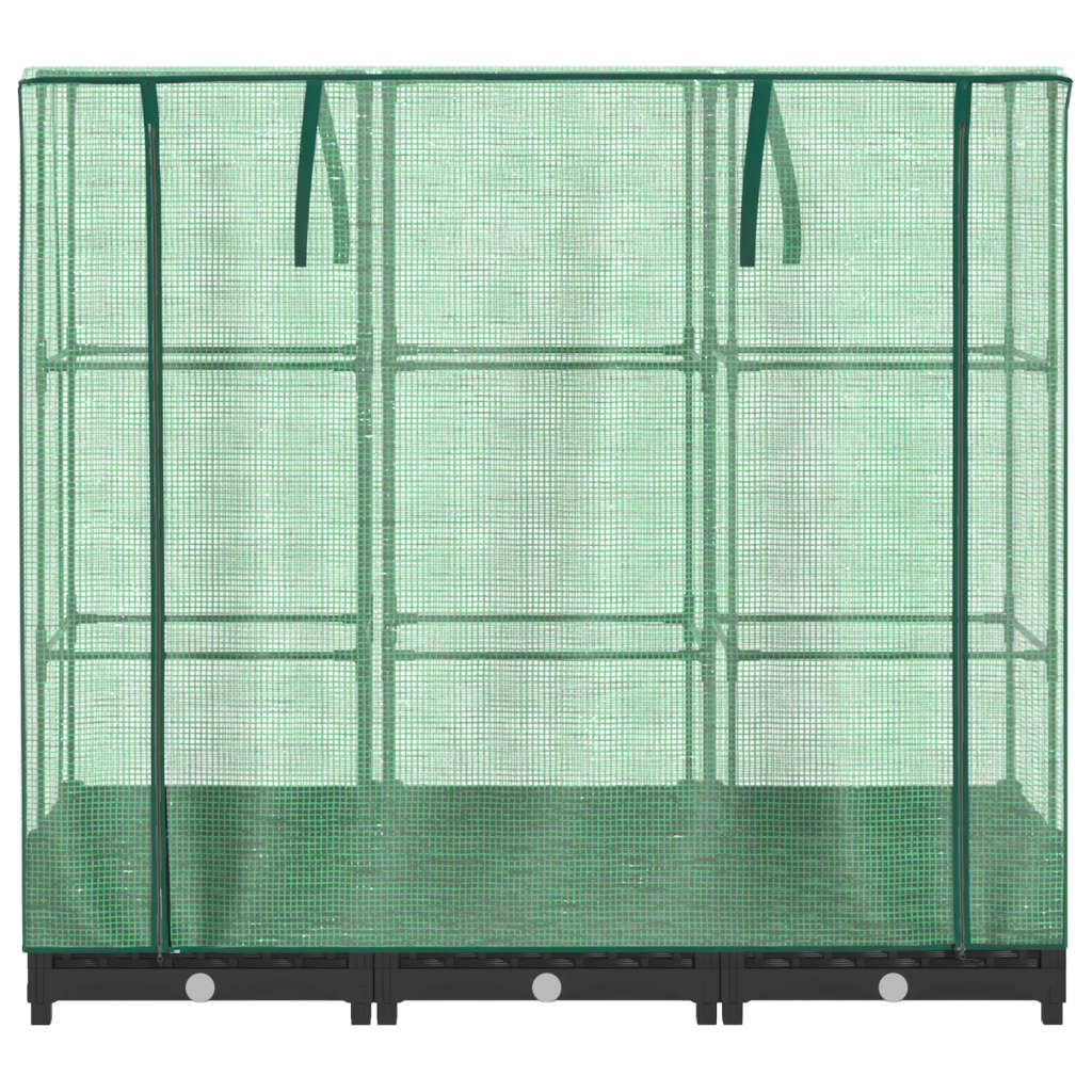 Plantenbak verhoogd met kashoes 120x40x123 cm rattanlook