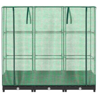 Plantenbak verhoogd met kashoes 120x40x123 cm rattanlook